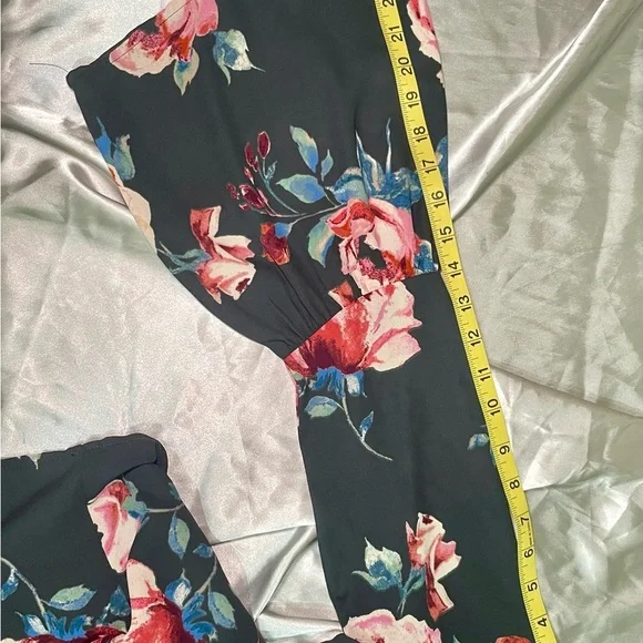 Everly Black Floral Sheath Dress with Bell Sleeves, Great for any season. Size S - Picture 7 of 11